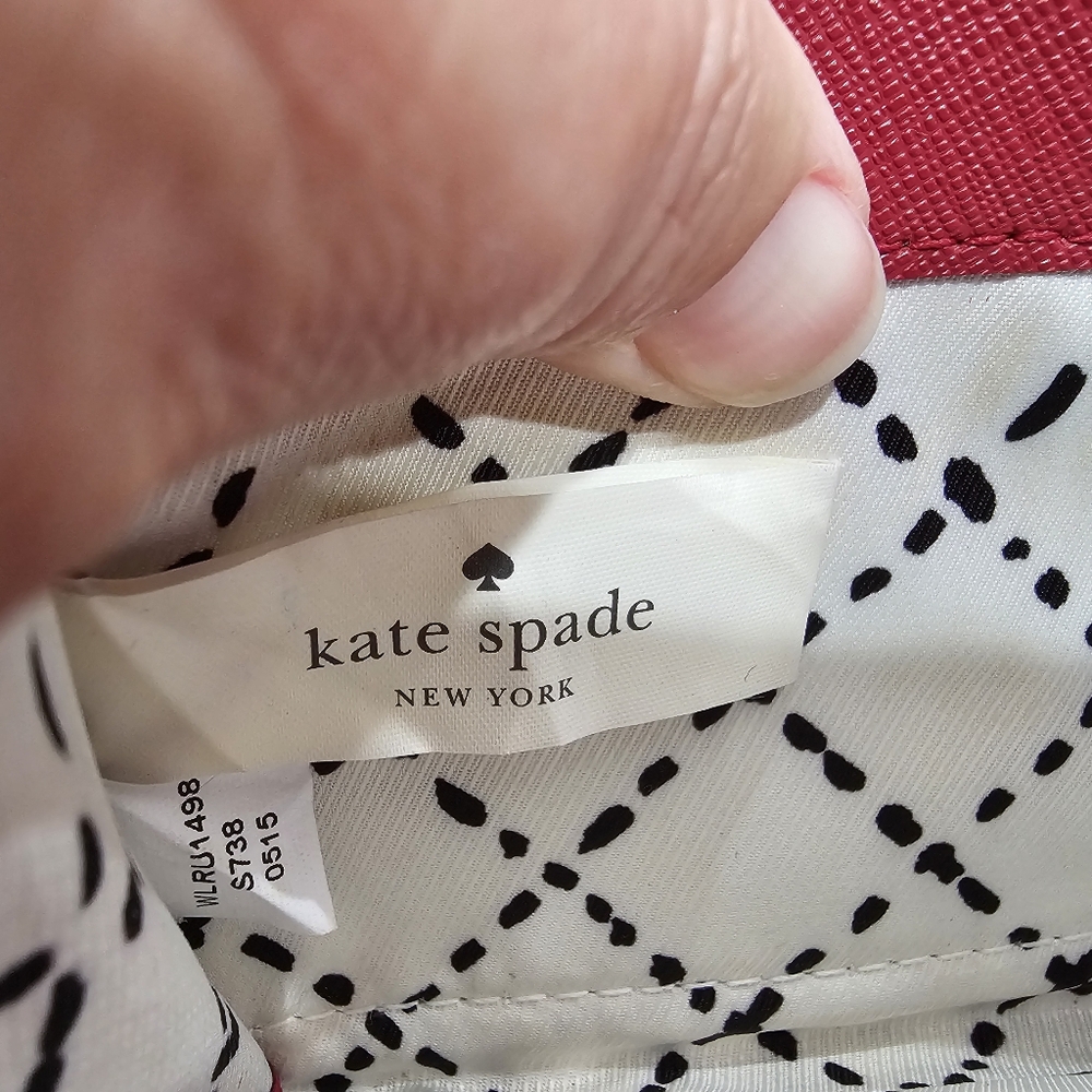 Kate Spade Newbury Lane Red Zip Around Wallet - Picture 3 of 15
